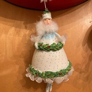 Patience Brewster Krinkles Floral Fairy Christmas Ornament Dept 56